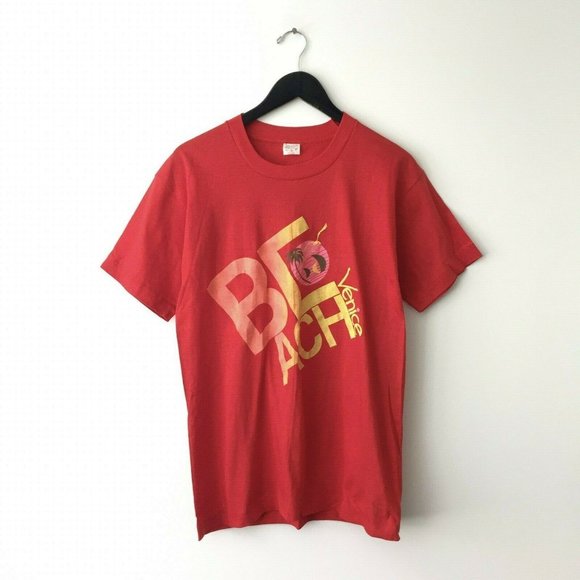 VINTAGE 80s/ 90s Venice Beach T Shirt Surf Wear Gear - Picture 4 of 11